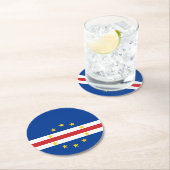 Dessous-de-verre Rond En Papier Drapeau du Cap-Vert (En situation)