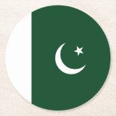 Dessous-de-verre Rond En Papier Drapeau du Pakistan (Devant)