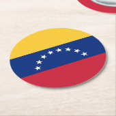 Dessous-de-verre Rond En Papier Drapeau du Venezuela (Incliné)