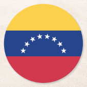 Dessous-de-verre Rond En Papier Drapeau du Venezuela (Devant)