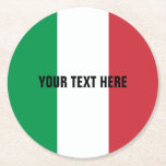 Dessous-de-verre Rond En Papier Drapeau italien des dessous de verre de papier<br><div class="desc">Drapeau italien des dessous de verre de boissons de carton de pulpe de papier de drapeau de l'Italie. Disponible dans différentes formes comme le carré, le coeur ou la forme ronde. Grand pour le pub, le café, resaurant, partie, maison, bureau et d'autres endroits. Accessoires de Personalizable pour le parti politique,...</div>