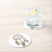 Dessous-de-verre Rond En Papier Dream Catcher (En situation)