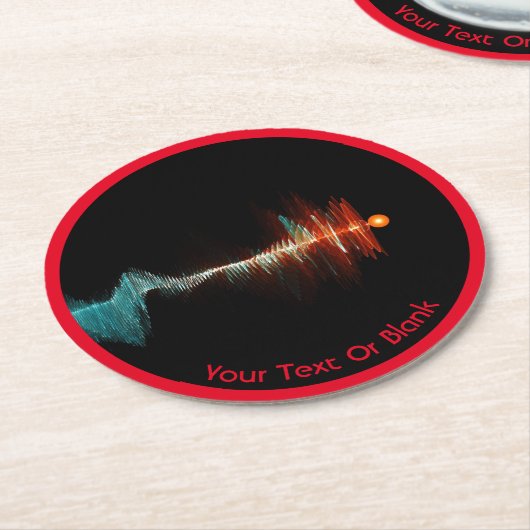 Dessous-de-verre Rond En Papier Dualité de la vague de particules (Incliné)