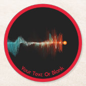 Dessous-de-verre Rond En Papier Dualité de la vague de particules (Devant)