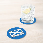 Dessous-de-verre Rond En Papier Écosse (En situation)