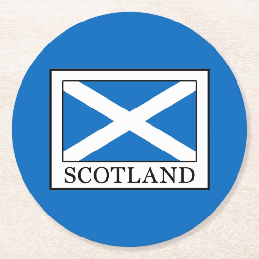 Dessous-de-verre Rond En Papier Écosse (Devant)