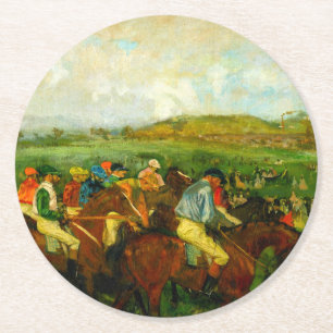 Dessous-de-verre Rond En Papier Edgar Degas Équitation