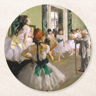 Dessous-de-verre Rond En Papier Edgar Degas La Classe Danse