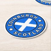 Dessous-de-verre Rond En Papier Edimbourg Écosse (Incliné)