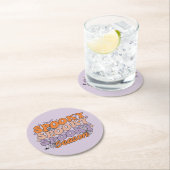 Dessous-de-verre Rond En Papier Éffrayante saison Éffrayante (En situation)