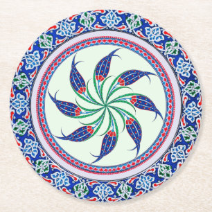 Dessous-de-verre Rond En Papier Élégant Dessous de verre en papier luxueux