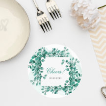 Elegant Greenery Wedding Coaster