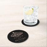 Dessous-de-verre Rond En Papier Elégant Las Vegas Destination Mariage<br><div class="desc">Célébrez dans le style avec ces dessous de verre mariages modernes et très tendance de Las Vegas. Le design est facile à personnaliser avec vos propres noms et date mariage et votre famille et vos amis seront ravis de voir ces dessous de verre fabuleux. Les éléments mariages correspondants se trouvent...</div>