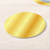 Dessous-de-verre Rond En Papier Elégant moderne tendance Modèle personnalisé look (Incliné)