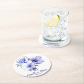 Dessous-de-verre Rond En Papier Élégant Périwinkle : Dessous de verre Mariages per (En situation)