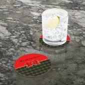 Dessous-de-verre Rond En Papier Élégant plan et bijouterie avec nom