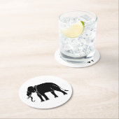 Dessous-de-verre Rond En Papier Éléphant de Siamese (En situation)