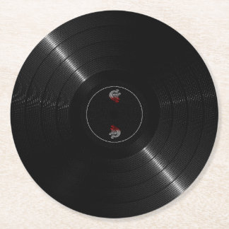 Dessous-de-verre Rond En Papier Enregistrement de vinyle