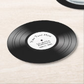 Dessous-de-verre Rond En Papier Enregistrer les noms des albums Date Mariage / Ann (Incliné)
