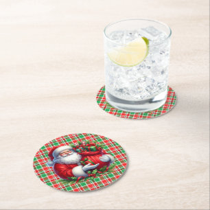 Dessous-de-verre Rond En Papier Ensemble de dessous de verre en papier de Noël San