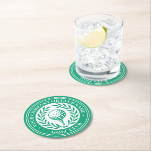 Dessous-de-verre Rond En Papier Ensemble de dessous de verre en papier pour golf c