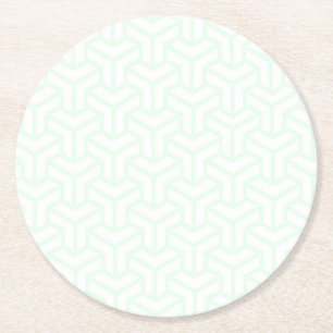 Dessous-de-verre Rond En Papier Ensemble de dessous de verre géométriques verts