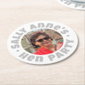 Dessous-de-verre Rond En Papier Enterrement de vie de jeune fille (Incliné)