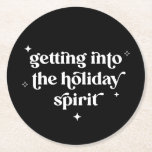 Dessous-de-verre Rond En Papier Entrer dans l'esprit de Noël boisson de Noël<br><div class="desc">Cet ensemble festif de dégustations apéritives apportera une touche d'esprit de Noël à votre décor de vacances.</div>