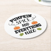 Dessous-de-verre Rond En Papier Épices citrouilles et tout Nice 2 (Incliné)