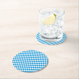 Dessous-de-verre Rond En Papier Etat Allemand De Bavière - Motif Des Couleurs Drap