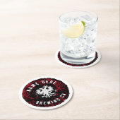 Dessous-de-verre Rond En Papier Étiquette de la bière côtière Modèle (En situation)