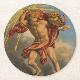 Dessous-de-verre Rond En Papier Étiquette du tabac, 1868.