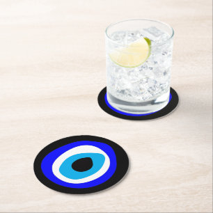 Dessous-de-verre Rond En Papier Evil Eye Talisman & Arab Amulet /turc, grec