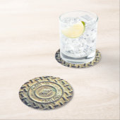 Dessous-de-verre Rond En Papier Fabriqué en Angleterre (En situation)