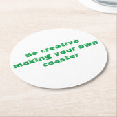 Dessous-de-verre Rond En Papier faire de vous (Incliné)