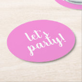 Dessous-de-verre Rond En Papier Faisons la fête ! - (Incliné)