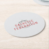 Dessous-de-verre Rond En Papier Fédération galactique (Incliné)