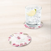 Dessous-de-verre Rond En Papier Fée premier anniversaire Enchanted Forest Champign (En situation)