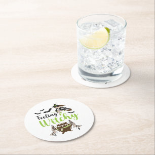 Dessous-de-verre Rond En Papier Feeling witchy magic halloween