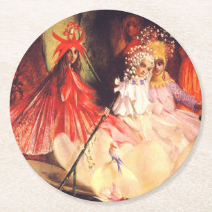 Dessous-de-verre Rond En Papier Fées d'été
