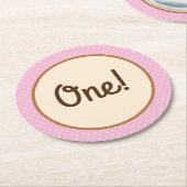 Dessous-de-verre Rond En Papier Fête d'anniversaire de la fille (Incliné)