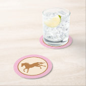 Dessous-de-verre Rond En Papier Fête d'anniversaire de la fille (En situation)