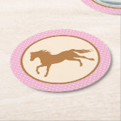 Dessous-de-verre Rond En Papier Fête d'anniversaire de la fille (Incliné)