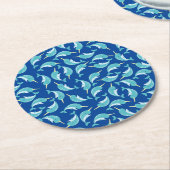 Dessous-de-verre Rond En Papier Fête d'anniversaire Narwhal (Incliné)