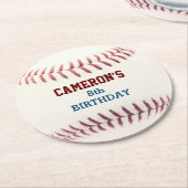 Dessous-de-verre Rond En Papier Fête du baseball (Incliné)