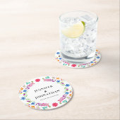 Dessous-de-verre Rond En Papier Fête mexicaine de mariage (En situation)