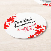 Dessous-de-verre Rond En Papier Fêtes de fiançailles (Incliné)