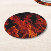 Dessous-de-verre Rond En Papier Feu (Incliné)