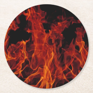 Dessous-de-verre Rond En Papier Feu