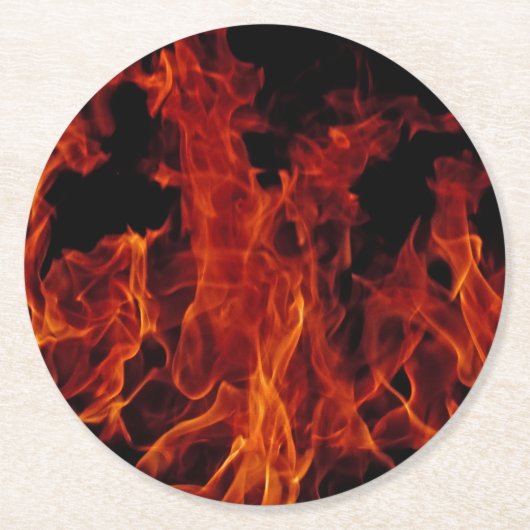 Dessous-de-verre Rond En Papier Feu (Devant)